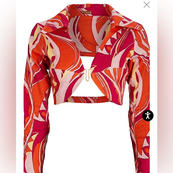 Cult Gaia Soraya Top Persian Paisley Rose